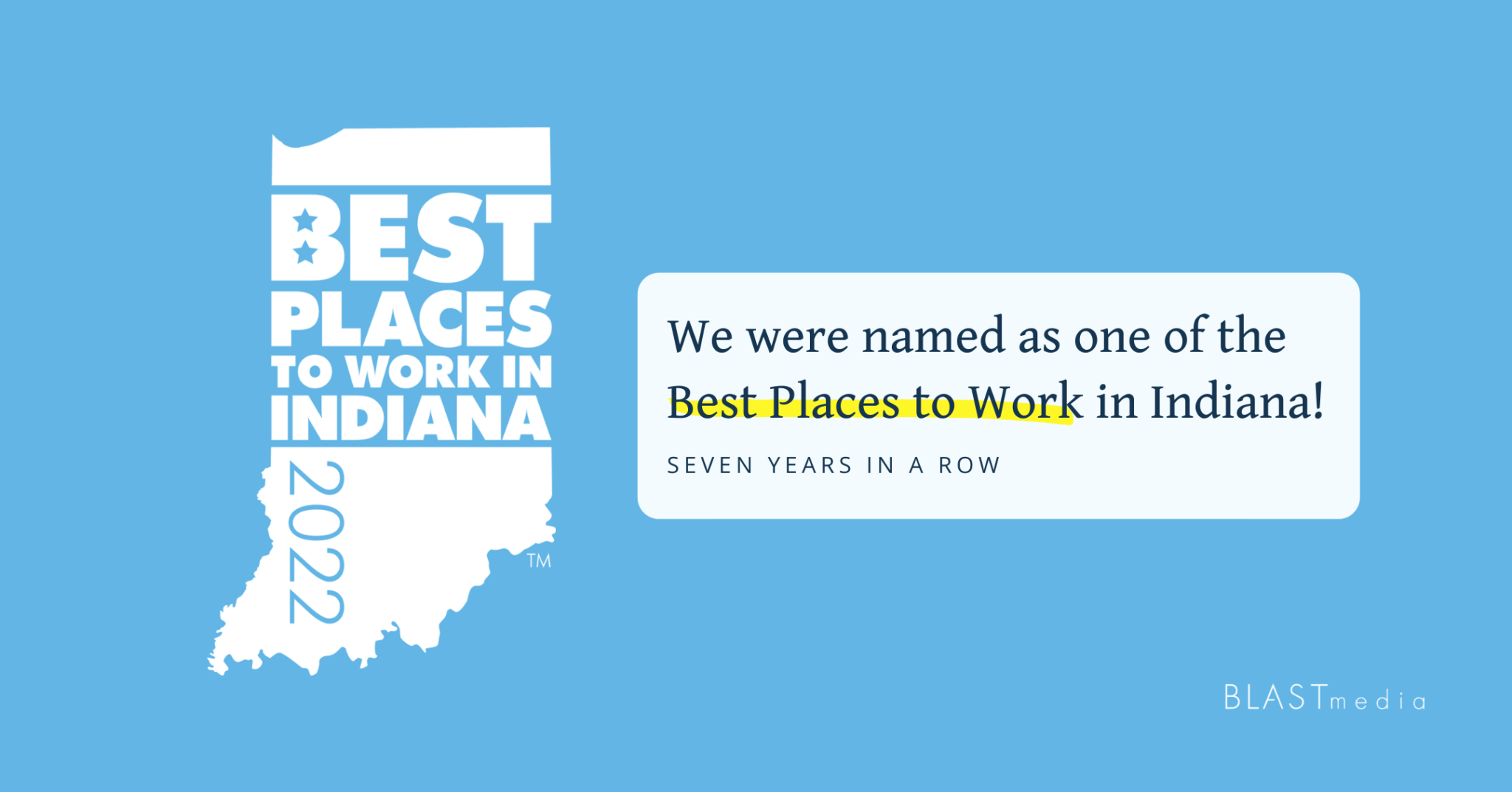 BLASTmedia Named to Indiana Chamber of Commerce’s Best Places To Work