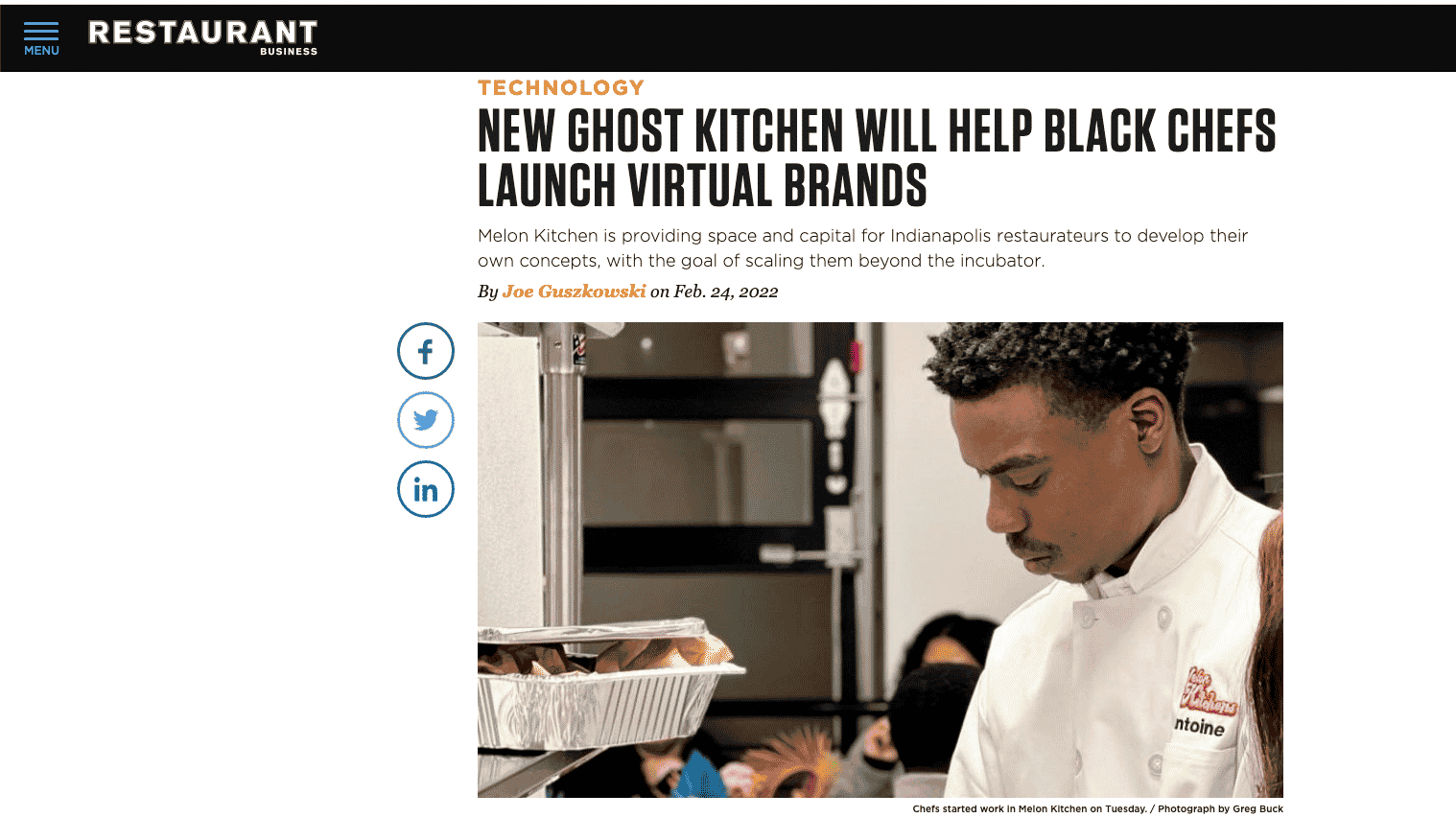 New Ghost Kitchen will help Black Chefs launch virtual brands graphic